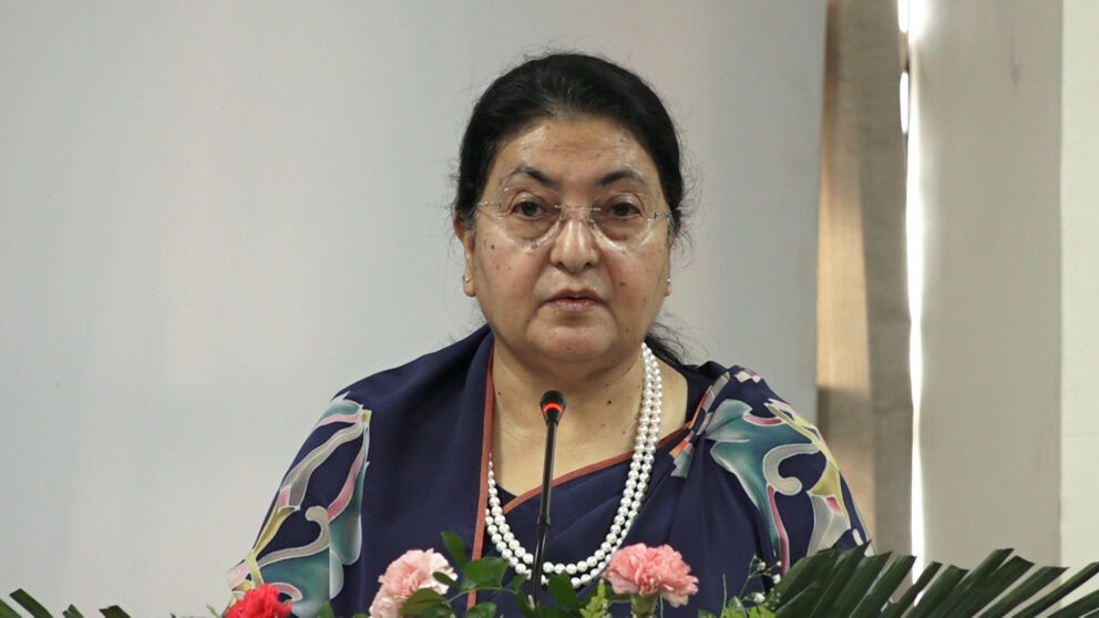 पालिकामा अनियमितता बढ्दै जानु चिन्ताको विषय : राष्ट्रपति भण्डारी