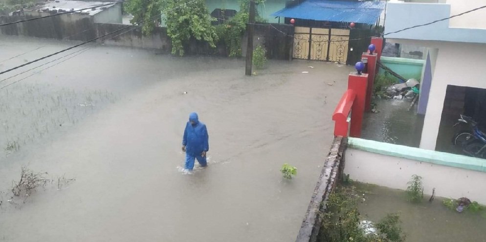 निरन्तरको वर्षाले पोखरा महानगरपालिकामा सय घर डुबानमा
