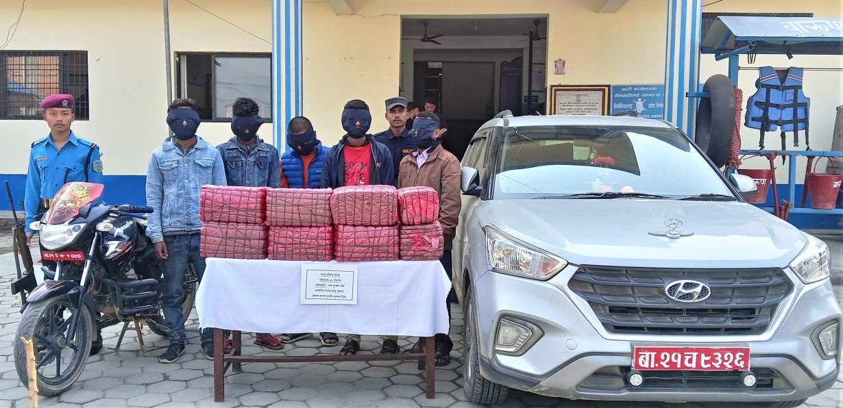 हेटौंडामा लागूऔषध गाँजा सहित पाँच जना पक्राउ