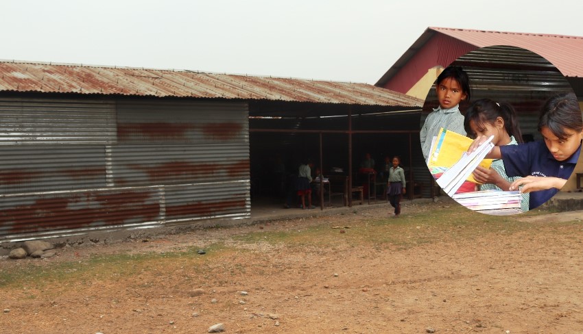 प्रदेश राजधानीमै विद्यार्थीको बिजोग, कक्षाकोठाले छेक्दैन घाम-पानी