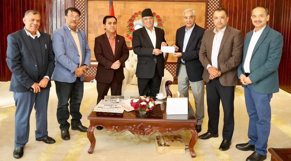 भूकम्पपीडितका लागि कांग्रेसले सरकारलाई दियो ५० लाख