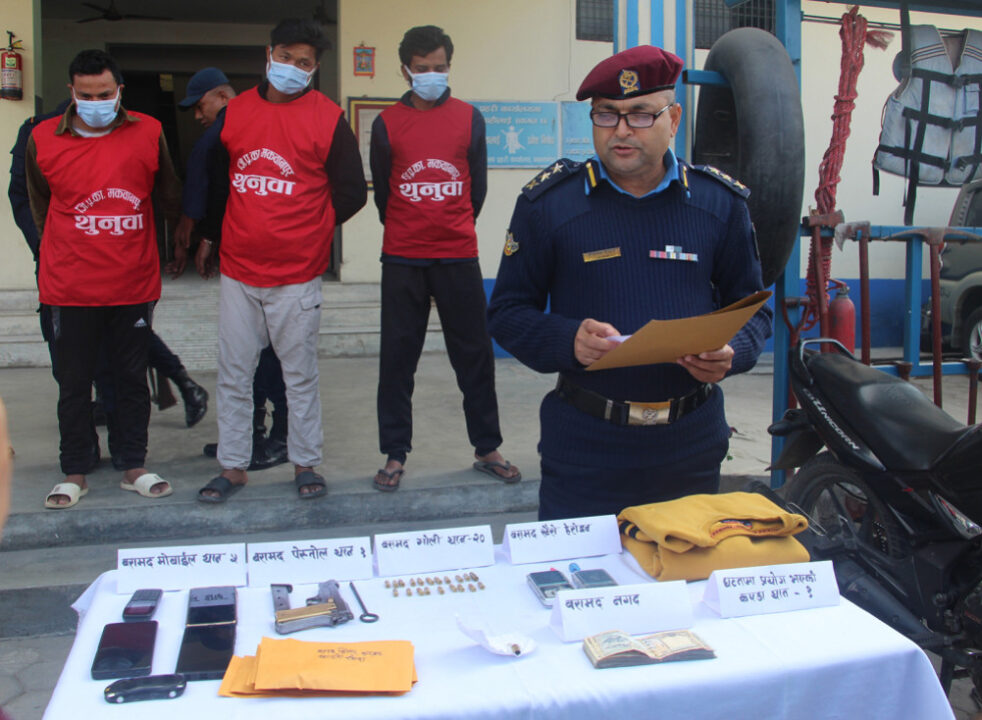 गोली प्रहार गर्ने ३ जना पुर्पक्ष्ँका लागि थुनामा