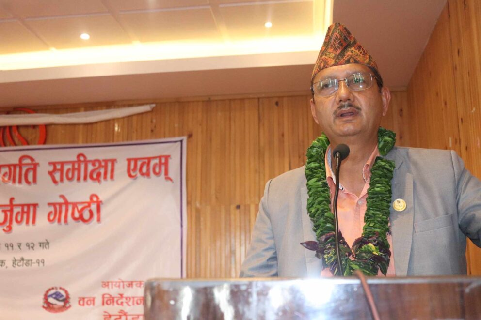 सरकारी कार्यालयमा स्वदेशी काठ प्रयोग गर्ने योजना ल्याउनेः मन्त्री पोखरेल