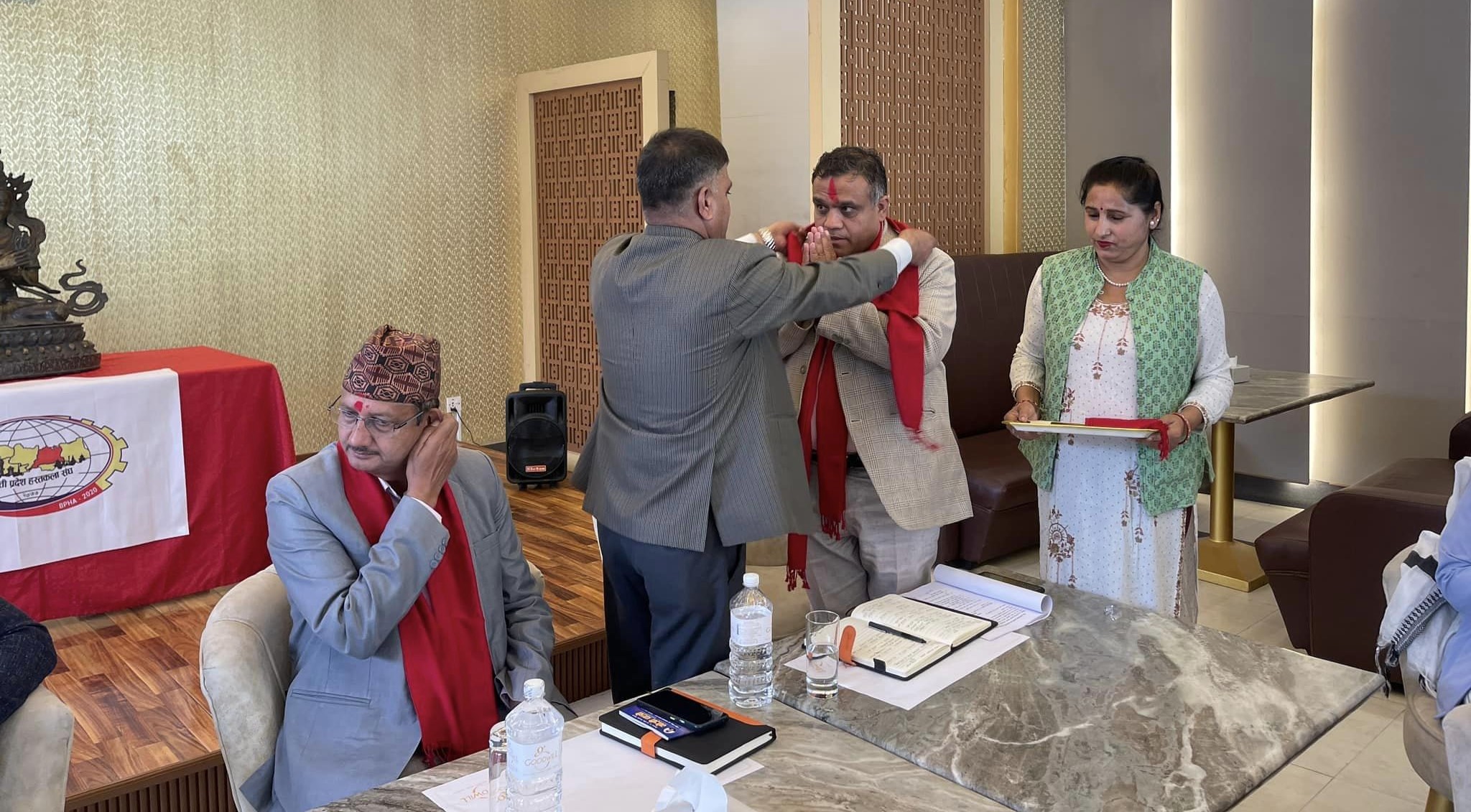 नेपाल हस्तकला महासंघद्वारा बागमतीका नव नियुक्त मन्त्रीहरूलाई स्वागत तथा बधाई