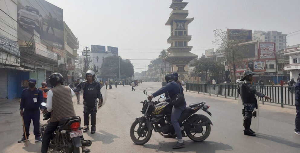 वीरगञ्जमा कर्फ्यू हट्यो, निषेधाज्ञा जारी