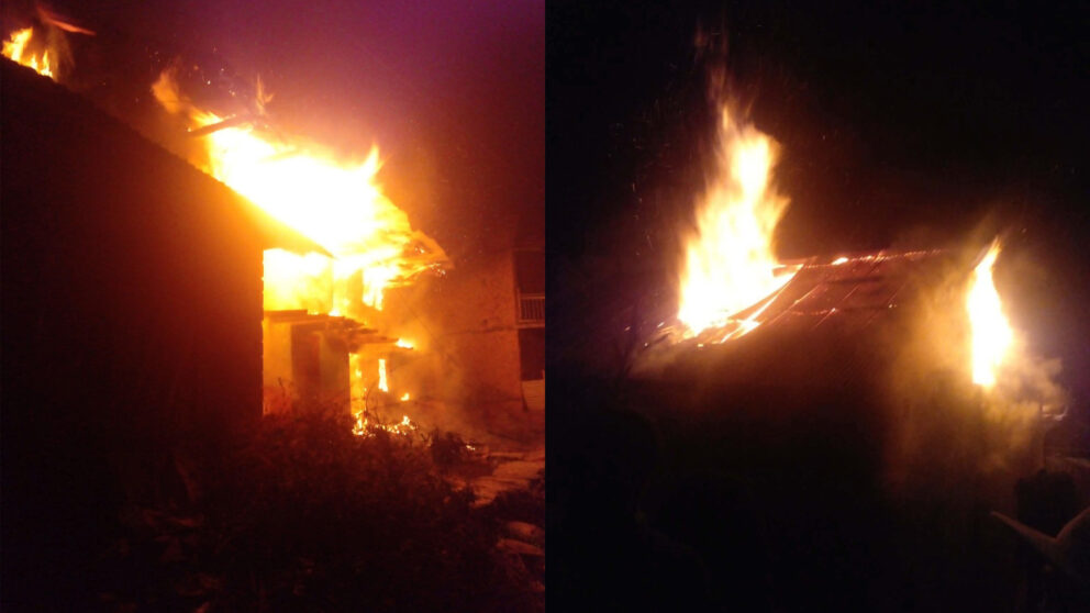 थाहामा दुई घरमा आगलागी, एक घर पूर्ण रूपमा नष्ट, करिब सात लाख रुपैयाँ बराबरको क्षति