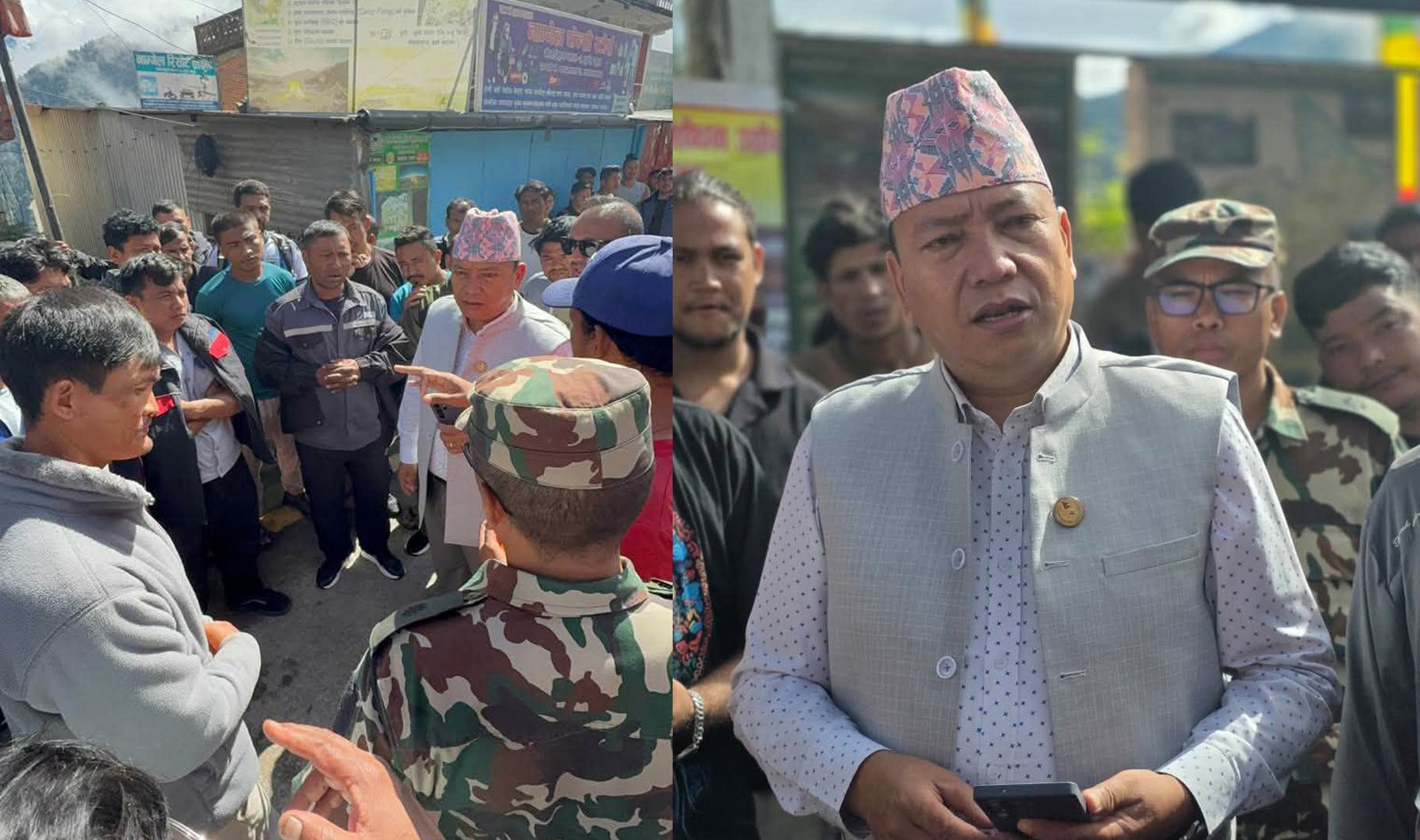 बाढी प्रभावित क्षेत्रको निरीक्षण गर्न मुख्यमन्त्री थापा रसुवा पुगे