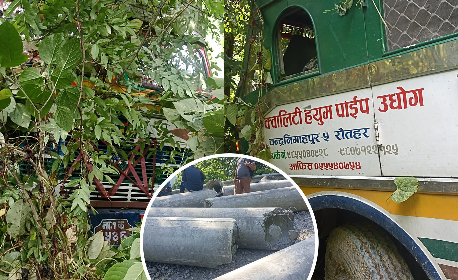 मकवानपुरमा ट्रक दुर्घटना, हामफालेर चालकले जोगाए ज्यान